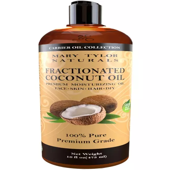 Fractionated Coconut Oil (16 Oz), Premium 100% Pure and Natural, Excellent Carri