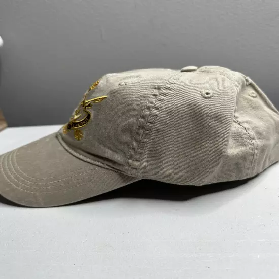 Vintage New Polo Ralph Lauren Hat Mens O/S Embroidered MCMLXVII CROWN Tan Cotton