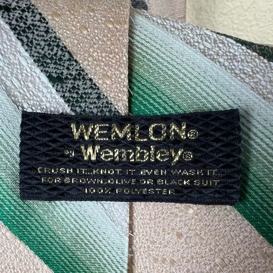 Vintage Wemlon By Wembley Mens Striped Necktie