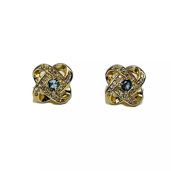 Gorgeous December Topaz Color Birthstone Stud Earrings Fine Jewelry Post Back