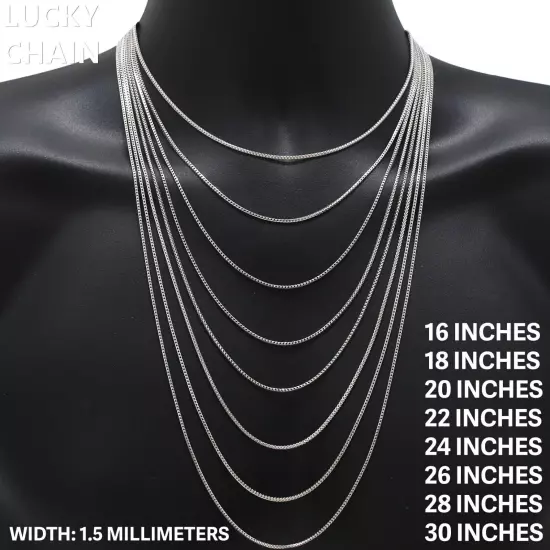 925 STERLING SILVER PLAIN ALLAH PENDANT 20''-24''FRANCO MOON CHAIN NECKLACE B121