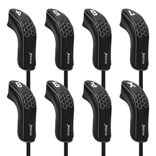 mytag 8pcs/lot Golf Hybrid Headcover Set Long Small Driving Iron Head Cover f...