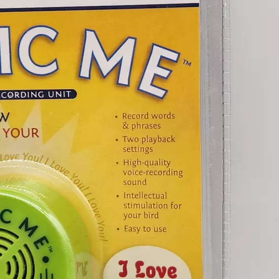 MIMIC ME Voice Recording Unit for Speaking Birds Teach Your Bird To Talk 