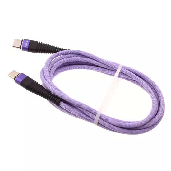 For Samsung Galaxy Z Fold6 - Type-C to USB-C Purple 6ft PD Cable Long Charger