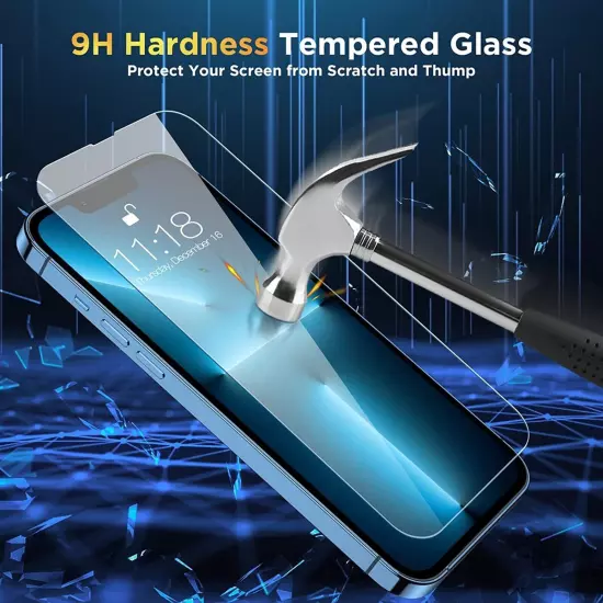 3X Tempered Glass Screen Protector For iPhone 16 15 14 13 12 11 Pro Max XS XR 8