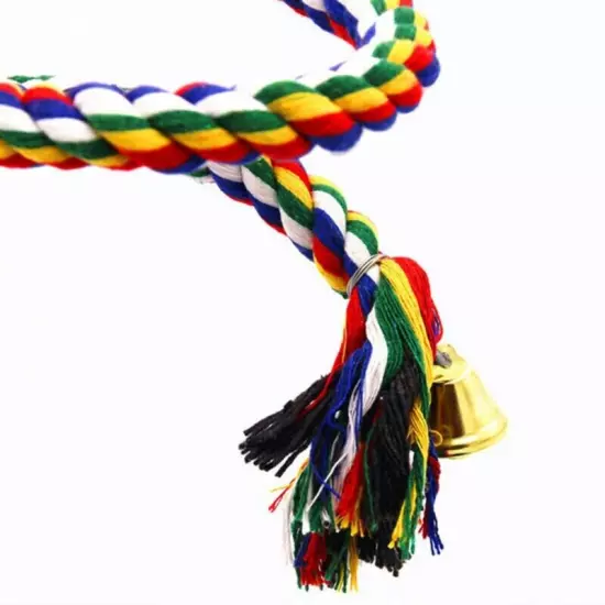 Swing Chew Rope Toys Bird Climb Toy Cockatiel Hanging Rotating Ladder for Parrot