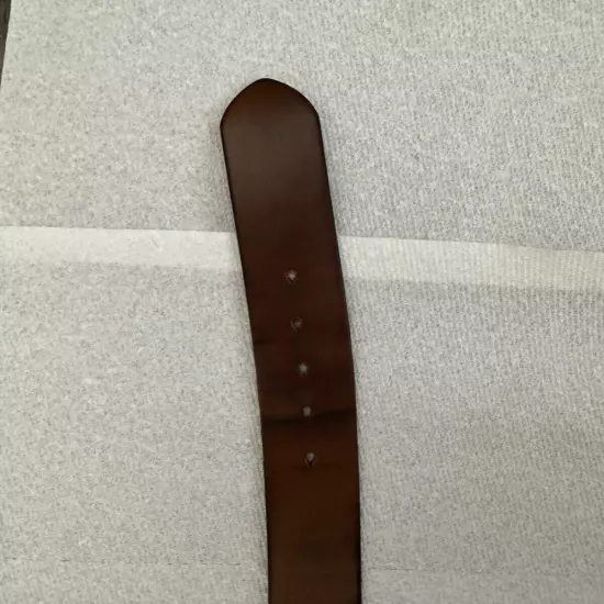 Hollows Leather Rail Belt, Natural Chromexcel, 37.5" to Middle Hole