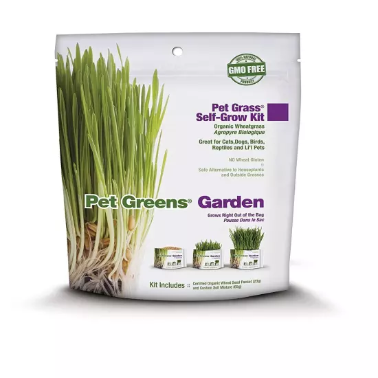 Bell Rock Growers Pet Greens Self-Grow Kit Organic Wheat Grass For all Pets