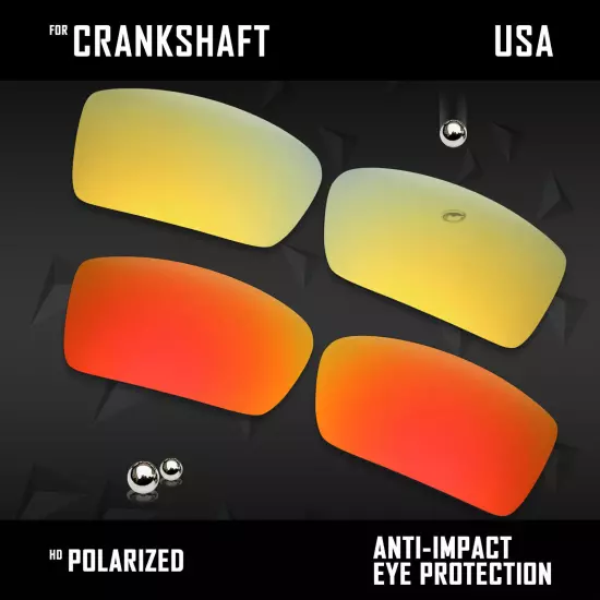 Anti Scratch Polarized Replacement Lenses for-Oakley Crankshaft OO9239 Options