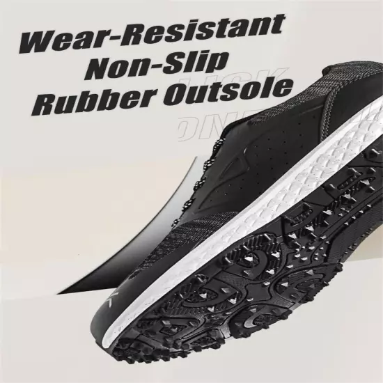 Breathable Mesh Lace-up Golf Shoes Men's Comfortable Non-Slip Outdoor Sneakers