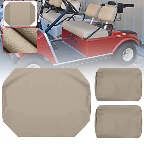 For PRE-2000 DS Golf Cart 1982-2000 3pcs Club Car Front Seat Covers PU Leather