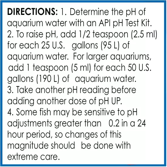 API Ph up Freshwater Aquarium Water Ph Raising Solution 16-Ounce Bottle