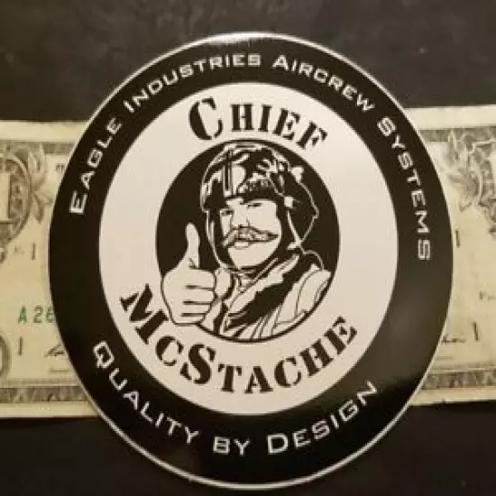 BOGO OEM Original Chief Mcstache Eagle Industries Aircrew Systems Sticker Decal 