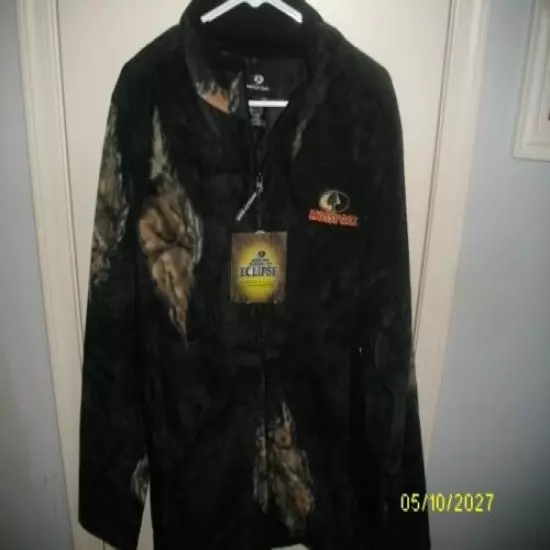 MOSSY OAK DARK CAMO MENS LARGE MICRO FLEECE JACKET FULL ZIP NEW WITH TAGS