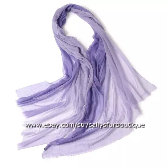 Sallys Pure Mongolian Cashmere 300s Wrap Shawl Ring Scarf Thin Soft 230 * 100 cm