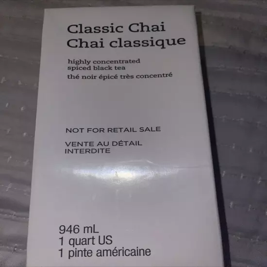 Starbucks Classic Chai Tea Highly Concentrated Spiced Black Tea 1Q BB Dec 2024