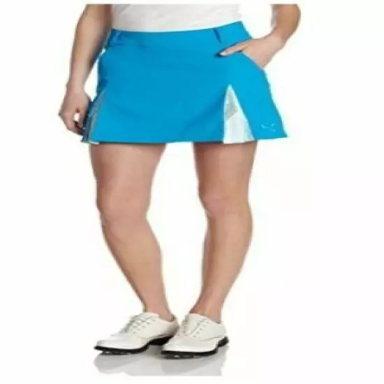 New with tags ~ Puma Golf Women's Pleated Woven Skort Diva Blue Sz 10 Retail $70