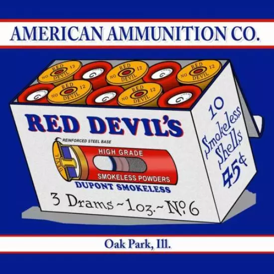 Reproduction Vintage Red Devil's 12ga Shotgun Shell Label Canvas Print