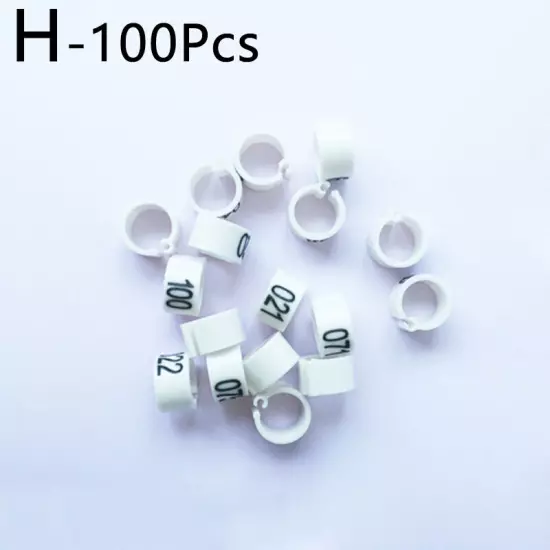 100Pcs 8mm Birds Pigeon Dove Foot Rings Band Parrots Poultry Leg Feet Clip Hot