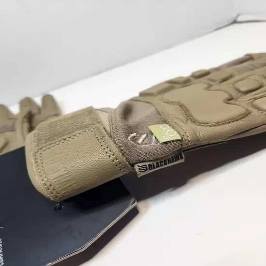 BLACKHAWK S.O.L.A.G Recon Tactical Gloves Made with Kevlar Leather Coyote Small