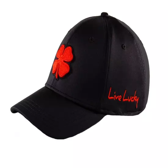 NEW Black Clover Live Lucky Premium Clover #24 Red/Black Fitted L/XL Golf Hat