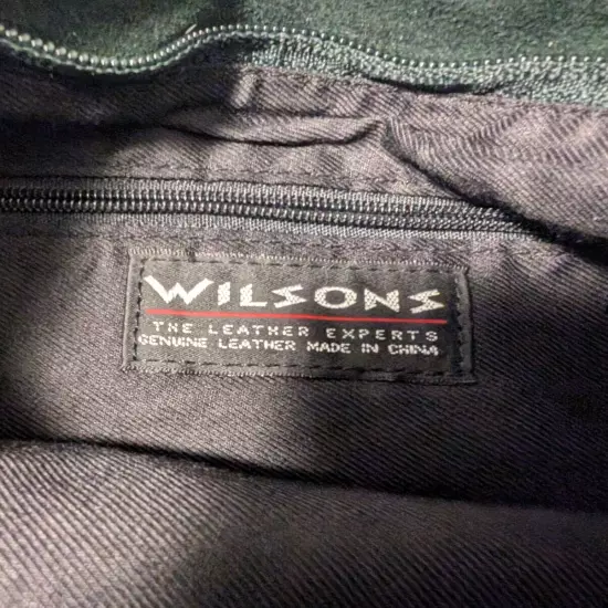 Wilsons Leather Green Suede Bag