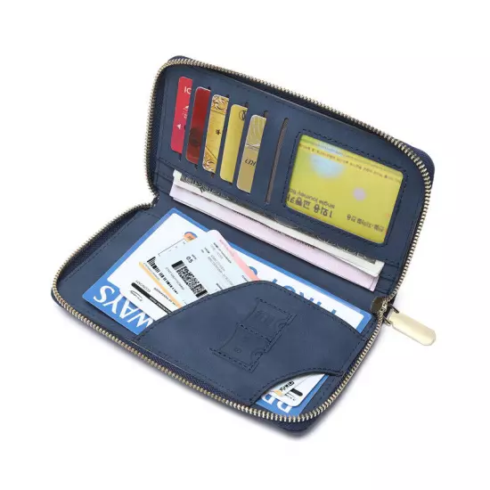 Passport Case Holder Ticket Organizer ID Card Bag Travel Zipper Passport Case