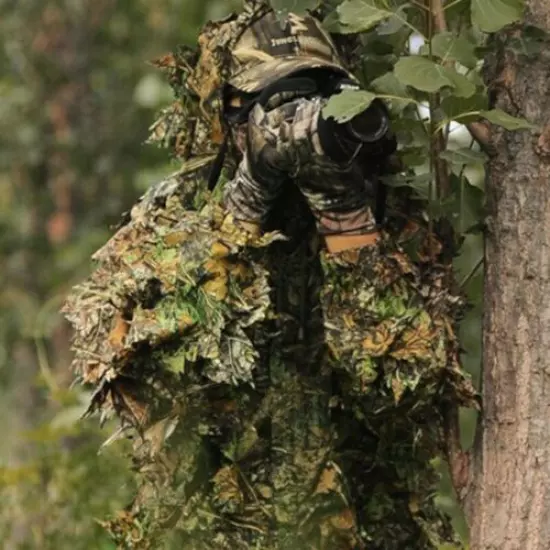 Waterproof Outdoor Bionic Camo Hunting Clothes Sniper Ghillie Jacket Pants Suit 