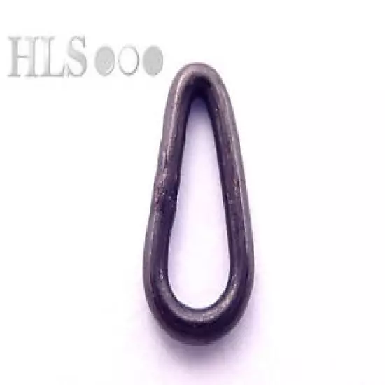 Link loop pear shape Matt black coated - Carp rigs terminal tackle [LL7]