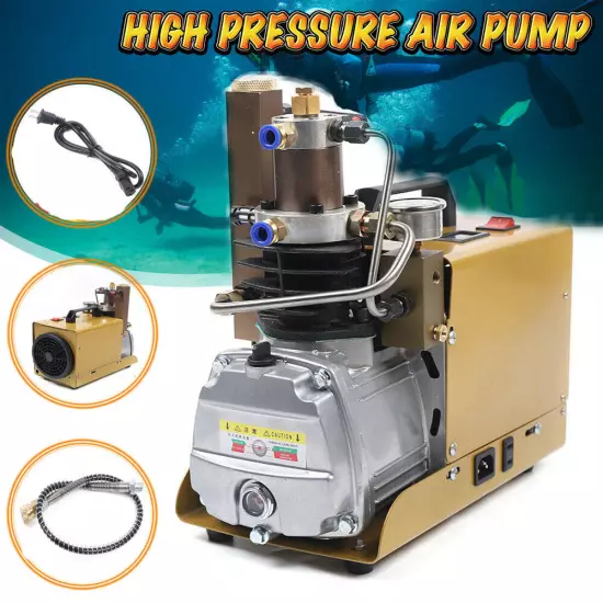 4500psi 30mpa High Pressure Air Compressor Pump Scuba Diving Pump 1.8KW 110-130V