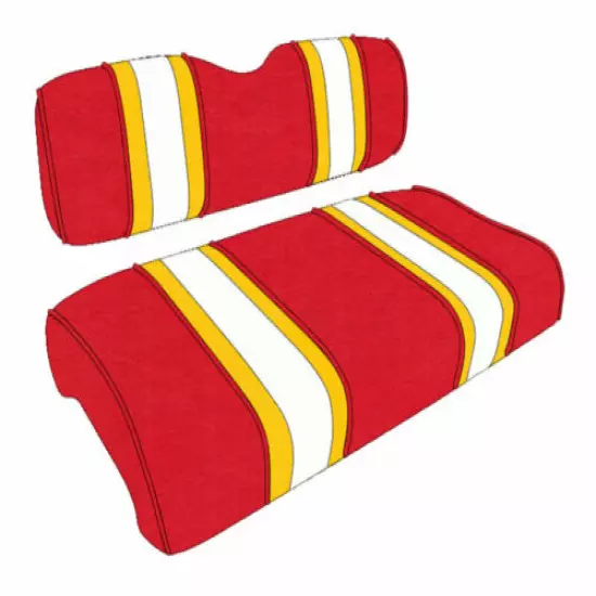 Golf Cart Custom Seat Covers Three Tone Striped EZGO Medalist/TXT 40+ Colors