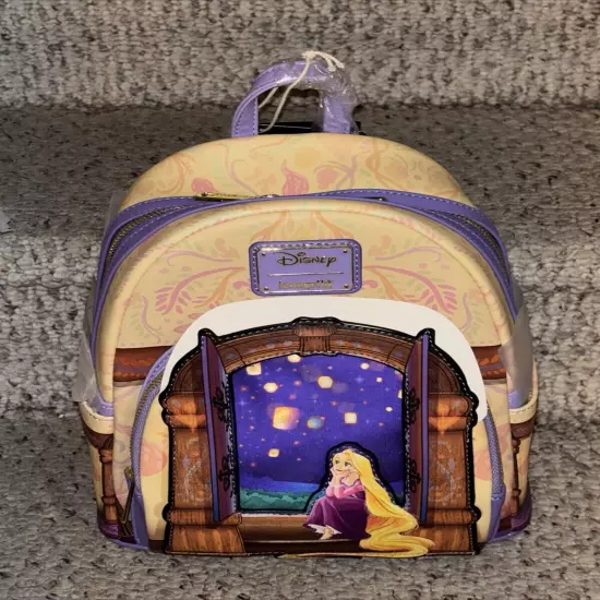 Loungefly Disney Tangled Rapunzel Lenticular Lantern Window Mini Backpack