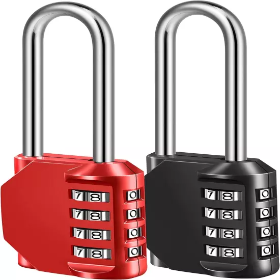 Combination Lock, 4 Digit Combination Padlock for School Gym Sports Locker, Fenc