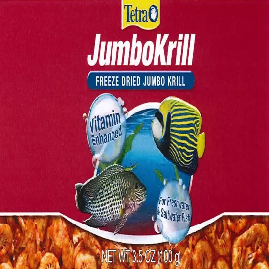 Jumbokrill Freeze-Dried Jumbo Shrimp 3.5 Ounces, Natural Shrimp Treat for Aquari