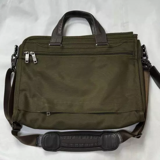 Tumi Alpha2 Deluxe Portfolio Khaki 2Way Briefcase