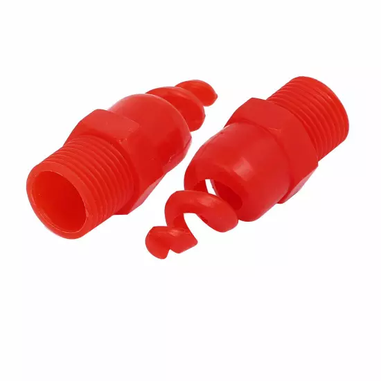 1/2BSP Male Thread PP Spiral Cone Atomized Nozzle Industrial Spray Red 10pcs