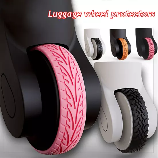 4/8x Luggage Wheel Cover Suitcase Wheel Protector Silicone Wheel Sticker Durable