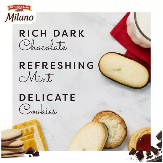 Milano Cookies, Mint, 10 Packs, 2 Cookies per Pack