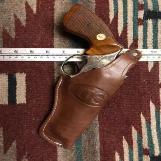 Fit S&W 586 686 19 Taurus M 66 4" Barrel Thumb Break Tanned Leather Holster w US