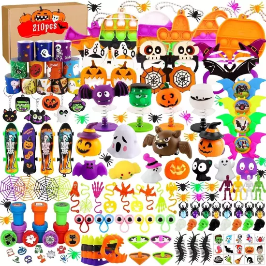 XIMISHOP 210PCS Halloween Party Favors Assortment Bulk, Toys for... 