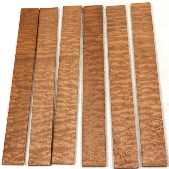 Best figure quilted Sapele guitar fingerboard blank fretboard 2.5x19.5" SF16