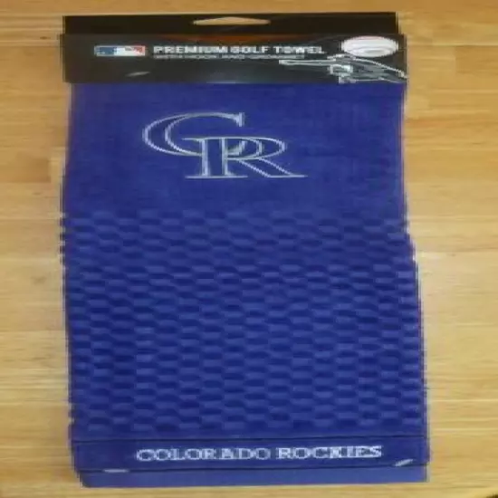 MLB Embroidered Tri-fold Towel - Colorado Rockies Golf Purple