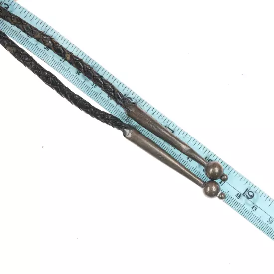 c1960 c-31 Alberto Contreras Sterling bolo tie with turquoise 37"