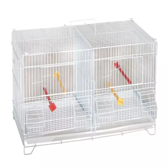 Set of 4 Stackable Breeding Bird Cage for Canary Finch Small Birds