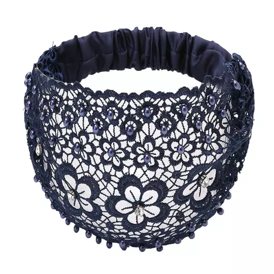 Women Wide Lace Headband Elastic Bandana Turban Hair Band Ladies Summer Sport †