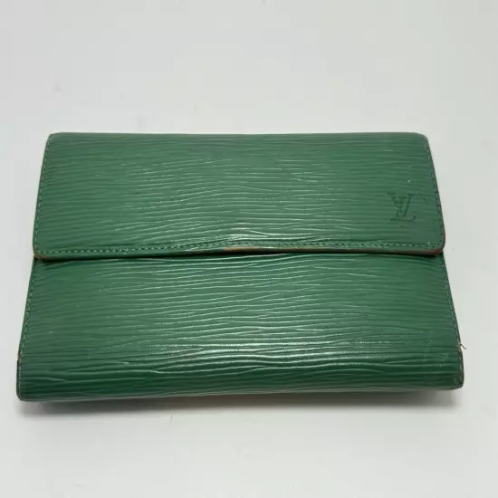 Louis Vuitton LV Epi Leather Long Wallet Green