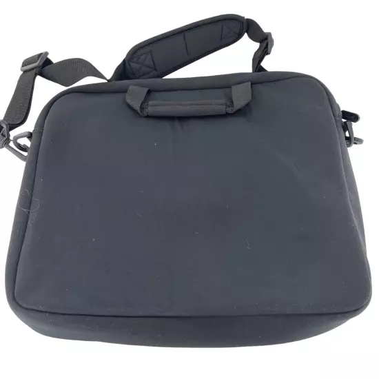 TARGUS Large Black Nylon Padded Laptop Messenger Bag Briefcase pocket gray 15x12