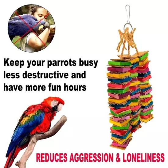 Parrot Toys for Birds Cardboard Big Bird Toys African Grey Parrot Toys