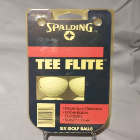 RARE VINTAGE 1987 6 Spalding TEE FLITE Golf Balls Lot Set NIB New In Packaging