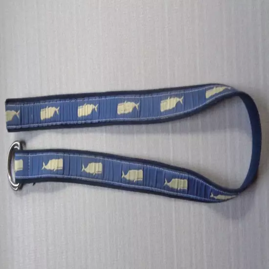 The Belted Cow Co. Main Blue Whale Belt - L